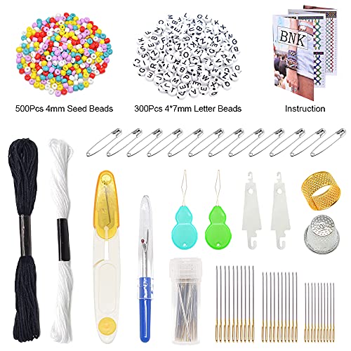 BNK 962Pcs Friendship Bracelet String Kits with Storage Box, 110 Colors Embroidery Thread and 800 Beads,52Pcs Cross Stitch Tools-Labeled with Numbers for Bobbins,Great Production Gift. - Image 2