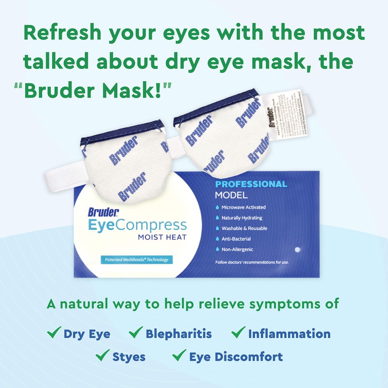 Bruder Moist Heat Compress | Microwave Activated Mask | Reusable, Washable, Non-allergenic | Fast Acting Relief for Dry Eye and Other Irritations | (Pack of 2) - Image 5