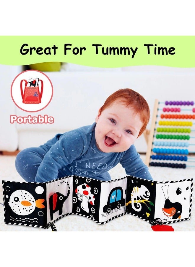 NIBEMINENT High Contrast Baby Toys For Newborn： Black And White Baby Toys Book 0-3 Months - Tummy Time Mirror For Infant 6 7 8 9 10 11 12 Months Developmental Toys Montessori Sensory Toys Baby Girls Boys Gift - Image 3