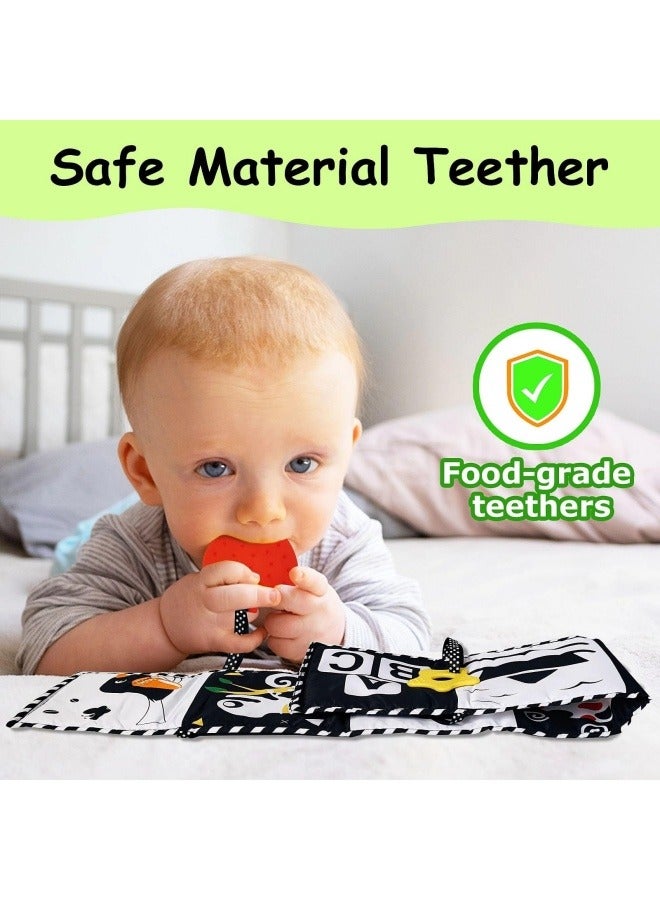 NIBEMINENT High Contrast Baby Toys For Newborn： Black And White Baby Toys Book 0-3 Months - Tummy Time Mirror For Infant 6 7 8 9 10 11 12 Months Developmental Toys Montessori Sensory Toys Baby Girls Boys Gift - Image 4