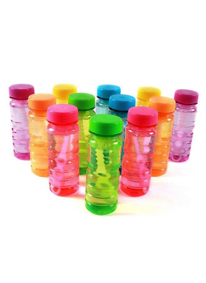 Novelinks Big Bubble Bottle 12 Pack 4Oz Blow Bubbles Solution Novelty Summer Toy Activity Party Favor Assorted Colors Set  - Image 3