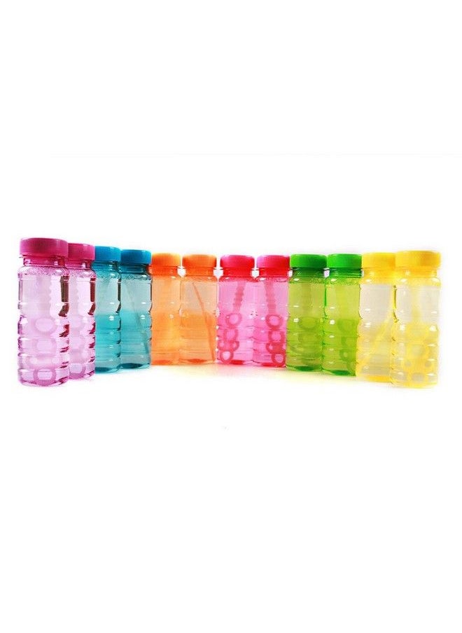 Novelinks Big Bubble Bottle 12 Pack 4Oz Blow Bubbles Solution Novelty Summer Toy Activity Party Favor Assorted Colors Set  - Image 4