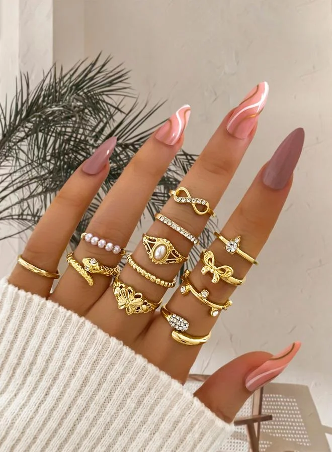 Take Two Take Two Set of 12 - Embellished Rings