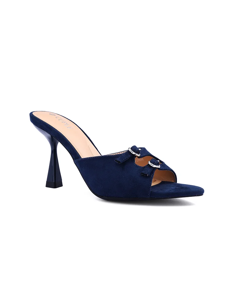 كابلي Womens dual buckled straps heeled sandals