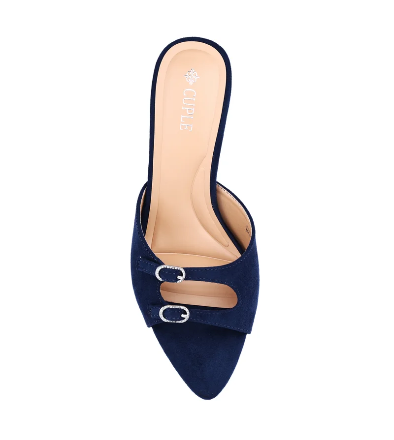 كابلي Womens dual buckled straps heeled sandals