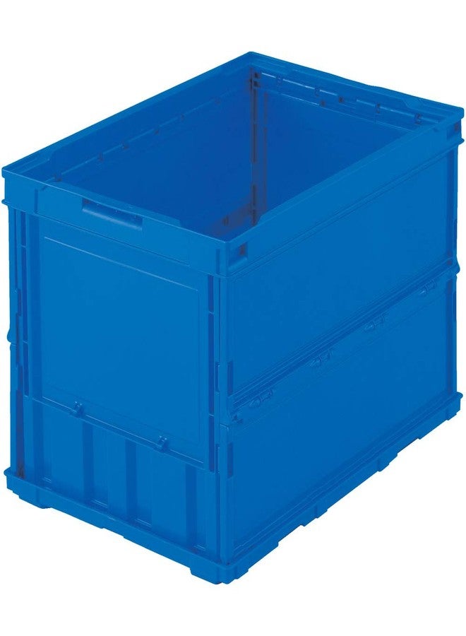 TRUSCO TR-O50B-DB Thin Folding Container, 12.9 gal (50 L), Dark Blue, Storage Case Storage Box - Image 1