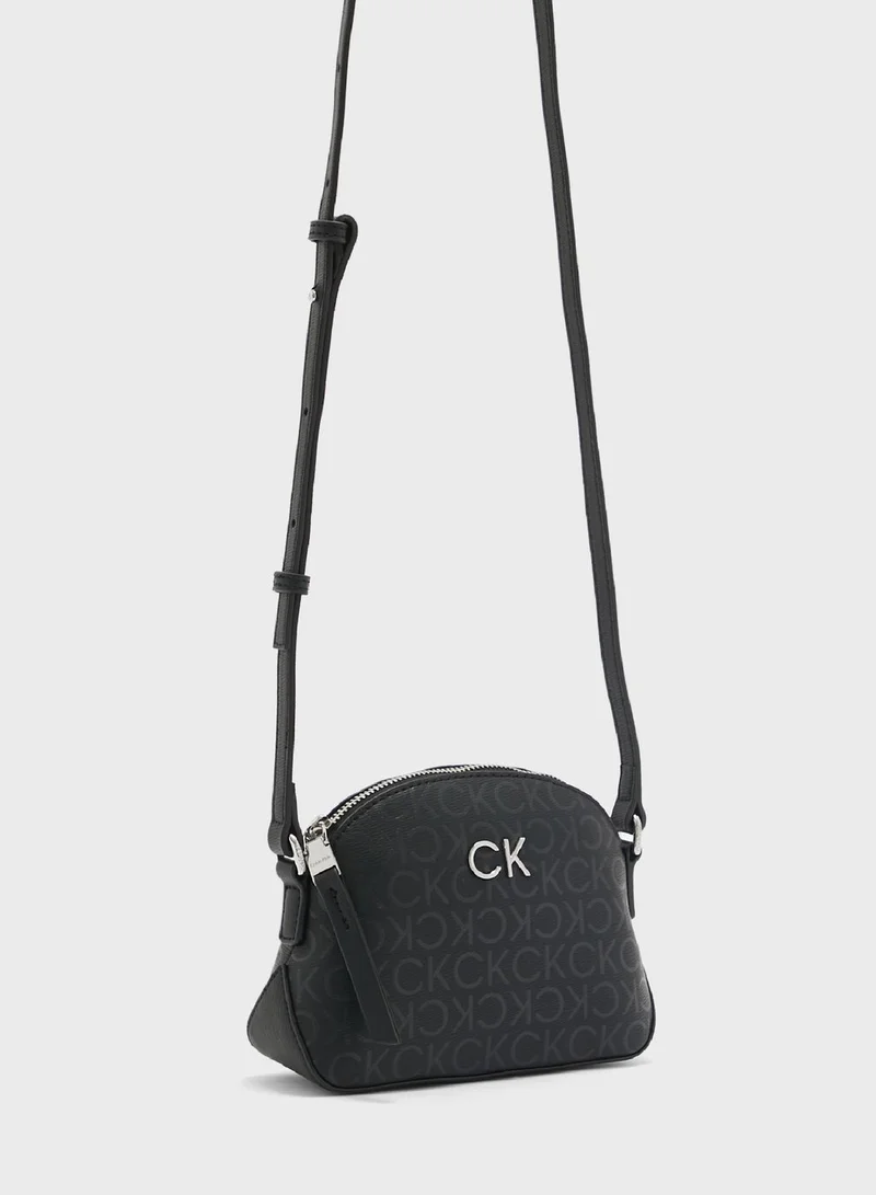 CALVIN KLEIN Sculpted Monogram Detailed  Small Crossbody