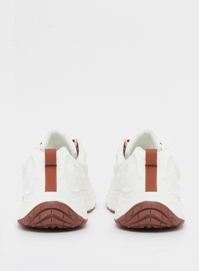 Styli White Patterned Lace Sneakers  - Image 5