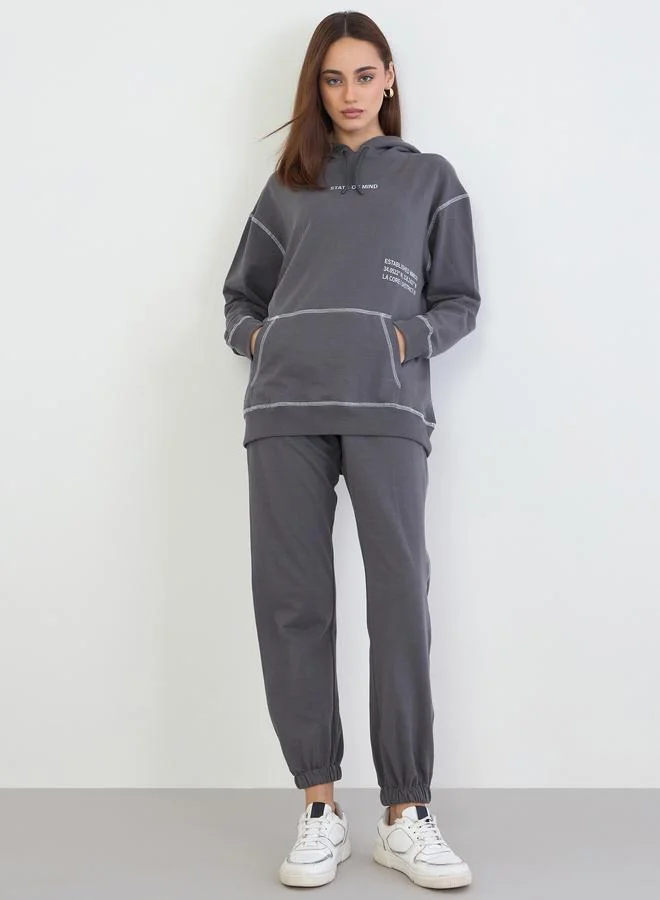 Regular Fit Longline Hoodie and Joggers Co-Ords