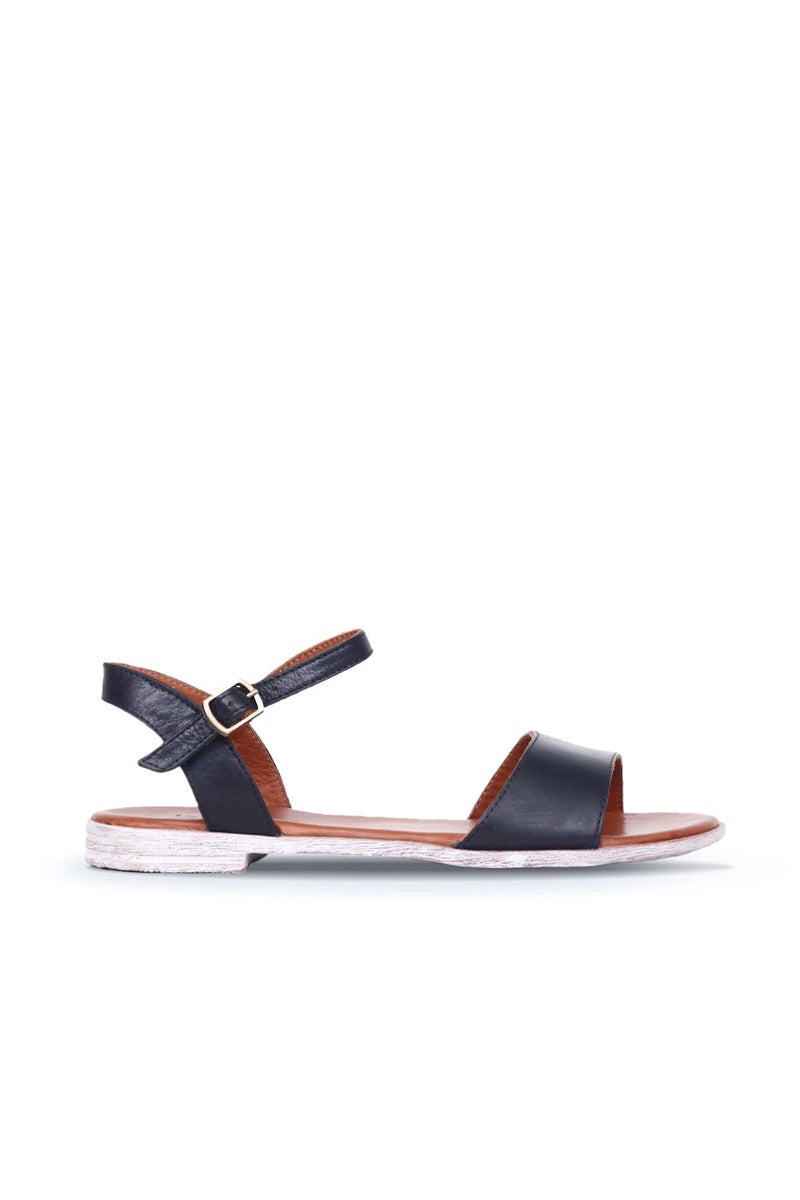 Bueno Contrast Strap Flat Sandals - Image 1