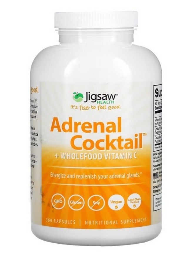 Jigsaw Health Adrenal Cocktail  Wholefood Vitamin C 360 Capsules  - Image 1