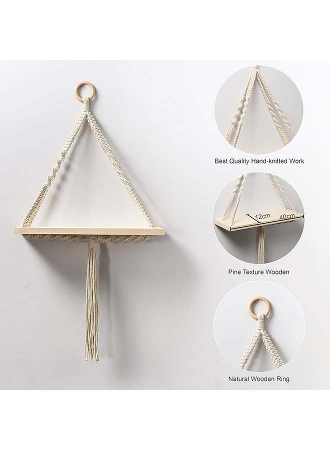 انتيكيانو رف مكرمية معلق على الحائط، ديكور الفاخر المنسوج يدويًا 46x86 - Image 3