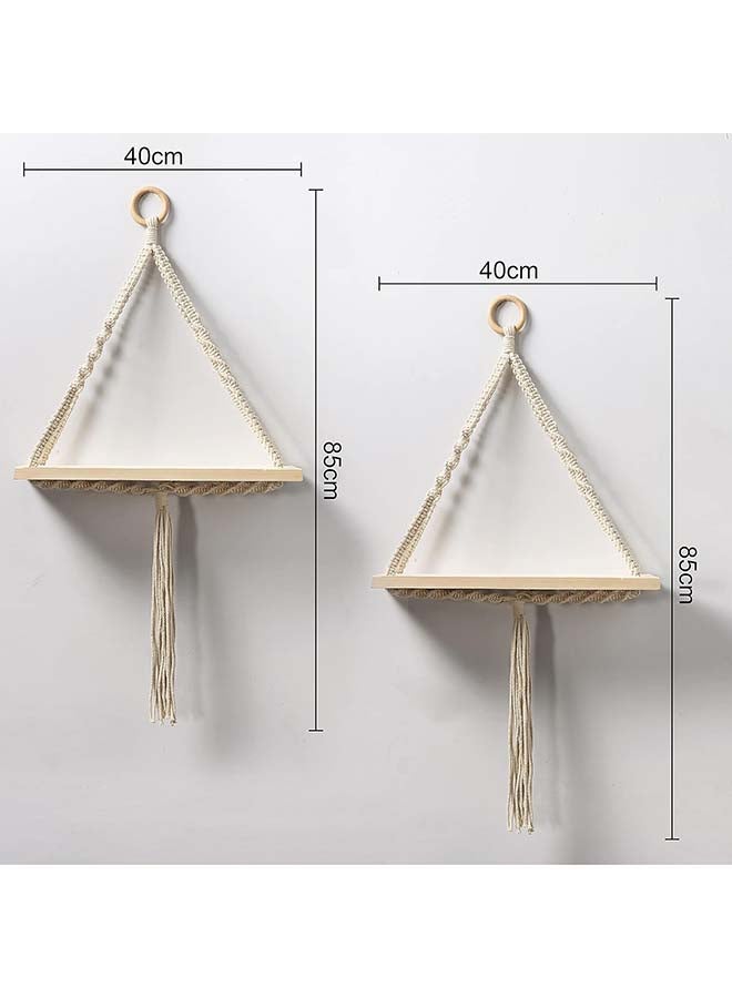 انتيكيانو رف مكرمية معلق على الحائط، ديكور الفاخر المنسوج يدويًا 46x86 - Image 4