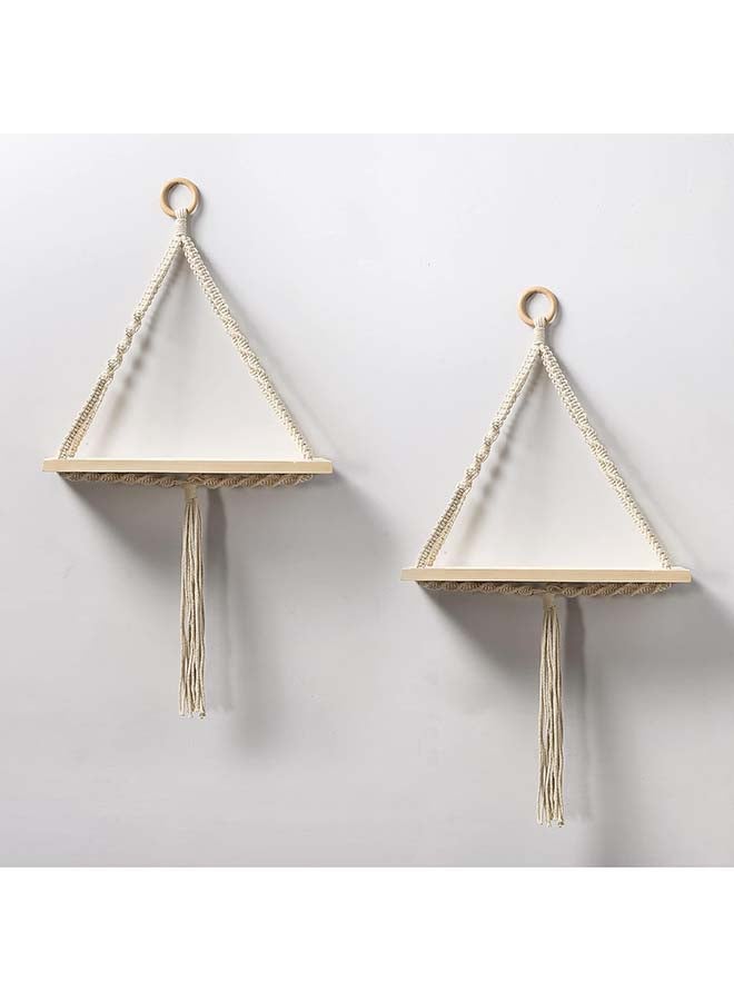 انتيكيانو رف مكرمية معلق على الحائط، ديكور الفاخر المنسوج يدويًا 46x86 - Image 2