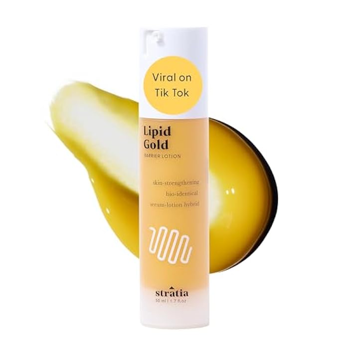 Stratia Lipid Gold Skin-Strengthening Ceramide Moisturizer with Niacinamide, Hydrates & Soothes All Skin Types, 1.7 Fl Oz - Image 1