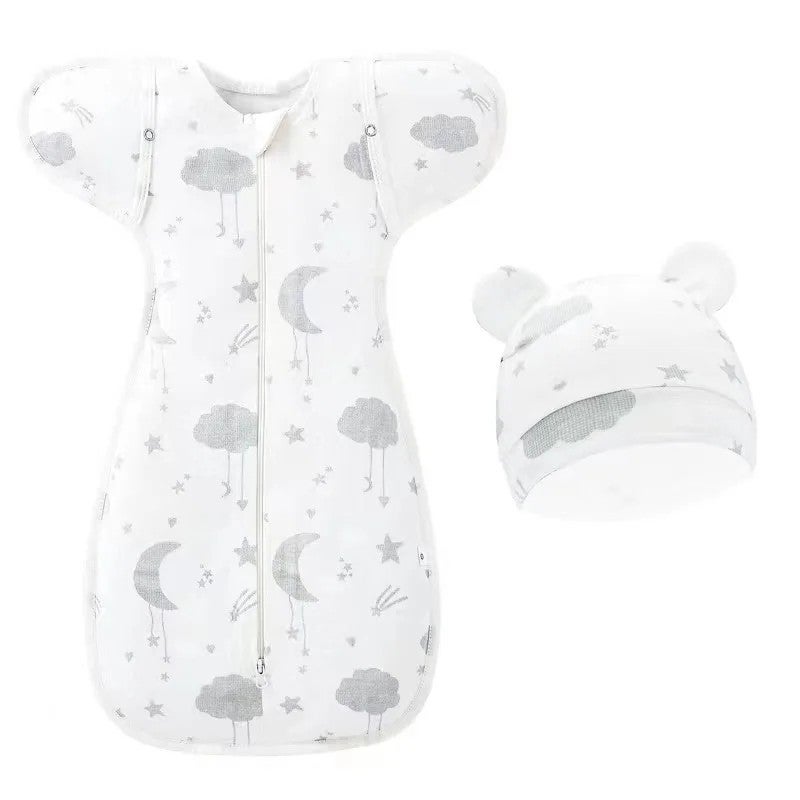 Bluejw 100% Cotton Muslin Swaddle Blanket - Adjustable Newborn Sleeping Sack - Baby Wrap Swaddlers - Image 1