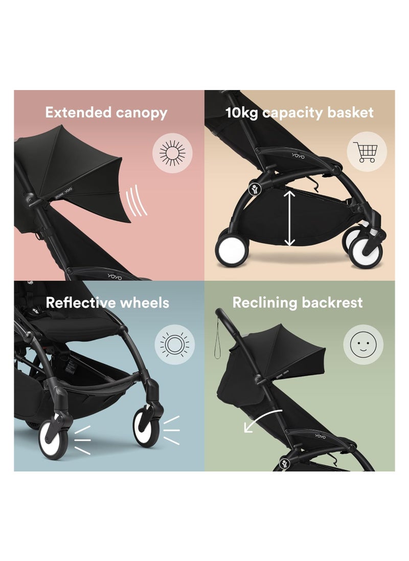 STOKKE - YOYO3 Complete Stroller Set - Black Frame With Colour Pack, 6+ Months - Black - Image 1