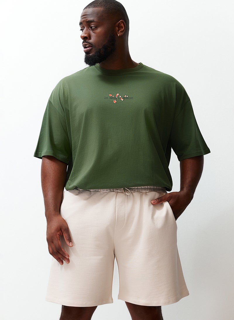 trendyol Comfortable Fit Large Size Basic Shorts - 100% Cotton TMNSS24AP00001 - Image 2