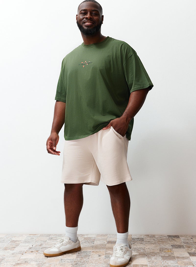 trendyol Comfortable Fit Large Size Basic Shorts - 100% Cotton TMNSS24AP00001 - Image 1