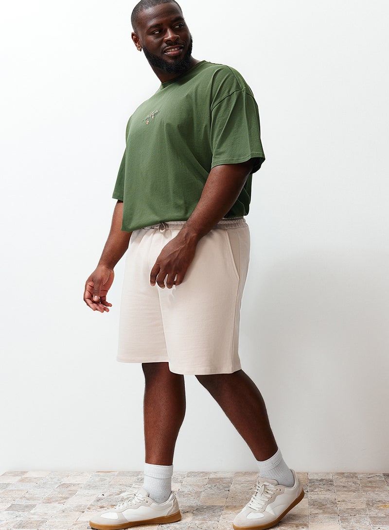trendyol Comfortable Fit Large Size Basic Shorts - 100% Cotton TMNSS24AP00001 - Image 3