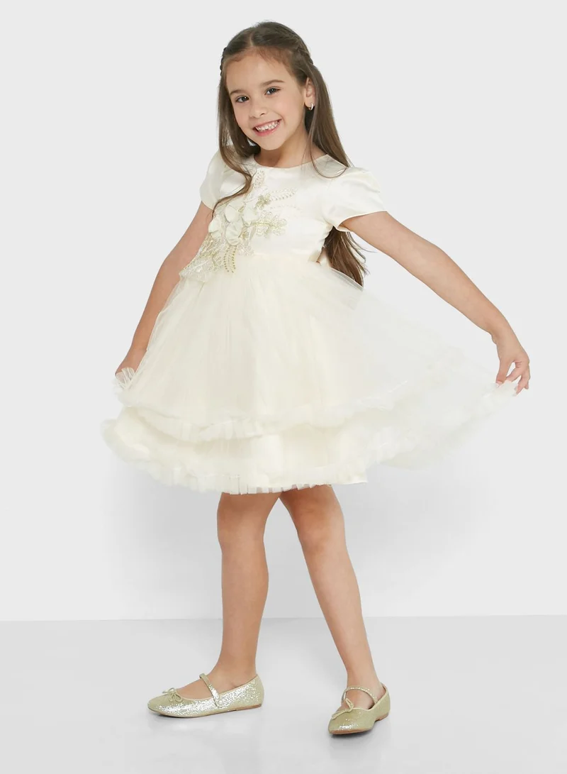 Pinata Girls Ruffled Evening Wear Dress