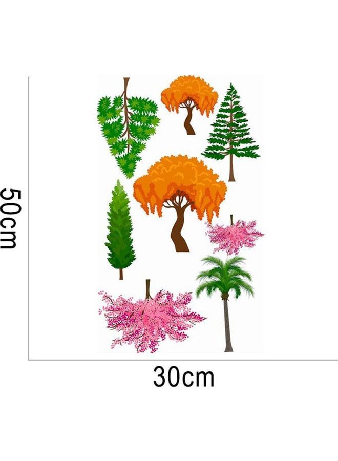 NIBEMINENT 8-Piece Botany Pot Culture Wall Sticker Set Multicolour 50 x 30cm