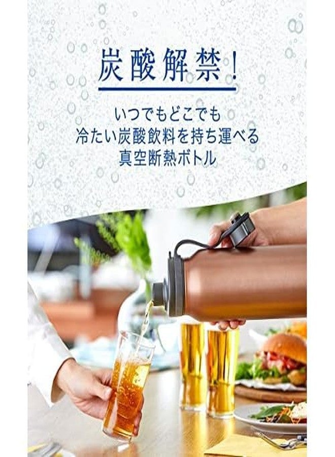 Tiger MTA-T050AL Carbonated Water Bottle, 16.9 oz, Vacuum Insulated, Stainless Steel, Beer OK, Cold Insulation, Portable, Lake Blue - Image 4