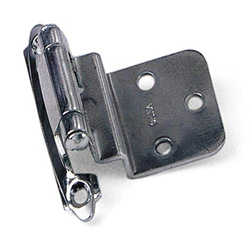 Laurey 28626 3/8-Inch Inset Face Mount Self-Closing Cabinet Hinge, Chrome, 2-Pack - Image 2