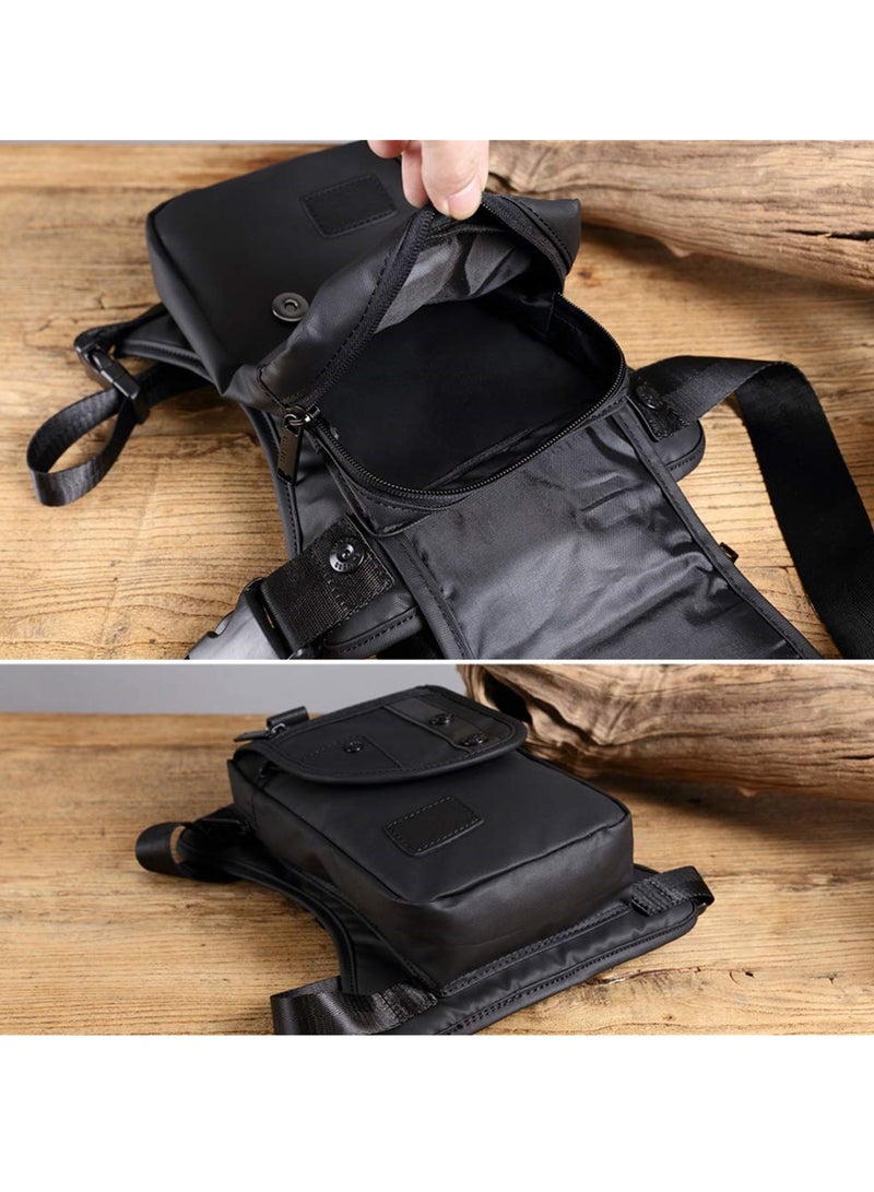 Barakah Stylish Waterproof Oxford Drop Leg Bag with Adjustable Straps, Versatile Men's Messenger Shoulder Bag for Motorcycle Riding, Hiking, Travel, Fishing, and Cycling Adventures - Image 5