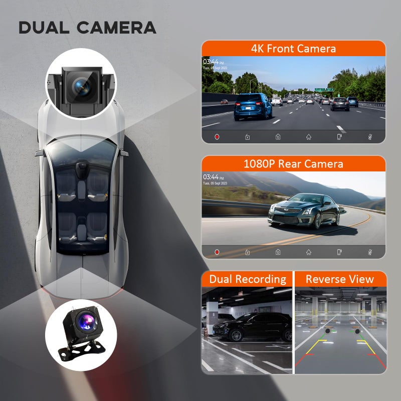 M CARKUMI Largest 11.5" Portable Carplay Screen for Car, 4K Wireless Car Play & Android Auto, Upgrade Touchscreen with Dash Cam, App Control/Loop Recording/Backup Camera/Mirror Link/GPS/FM for All Vehicles - Image 5