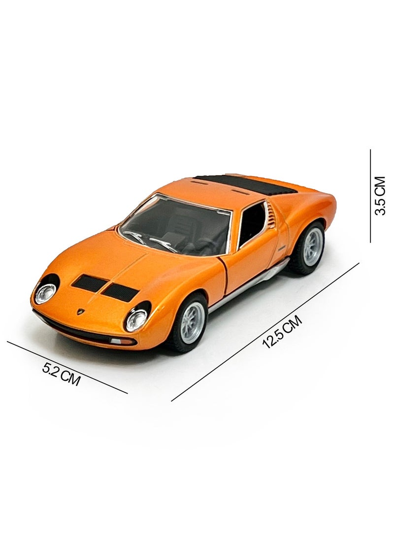 Kinsmart 1971 Lamborghini Miura P400 SV Die Cast Metal Doors Openable Pull Back Action Toy car - Image 3