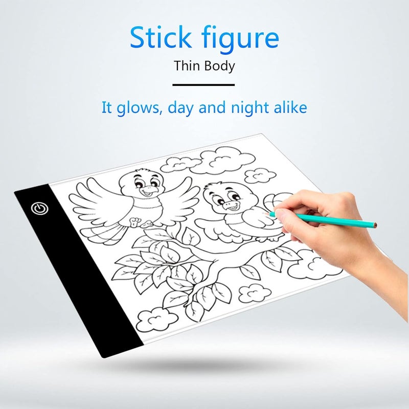 cheekyglo Portable Tracing Drawing Pad Lighting - Ultra-Thin Adjustable USB Power Artcraft LED Trace Light Pad for Adult Kids Beginners in Painting,Sketching (A5) - Image 5