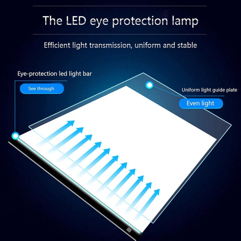 cheekyglo Portable Tracing Drawing Pad Lighting - Ultra-Thin Adjustable USB Power Artcraft LED Trace Light Pad for Adult Kids Beginners in Painting,Sketching (A5) - Image 2