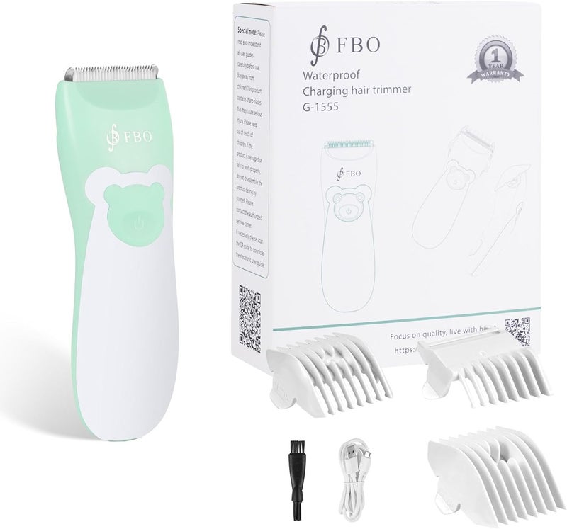 FBO bikini trimmer kit,body hair and beard trimmer,baby hair clipper,kids hair clipper,Multi-function trimmer,wet and dry,Super Quiet,cordless,rechargeable,ceramic blades,sharp,durable,smooth,painless - Image 1