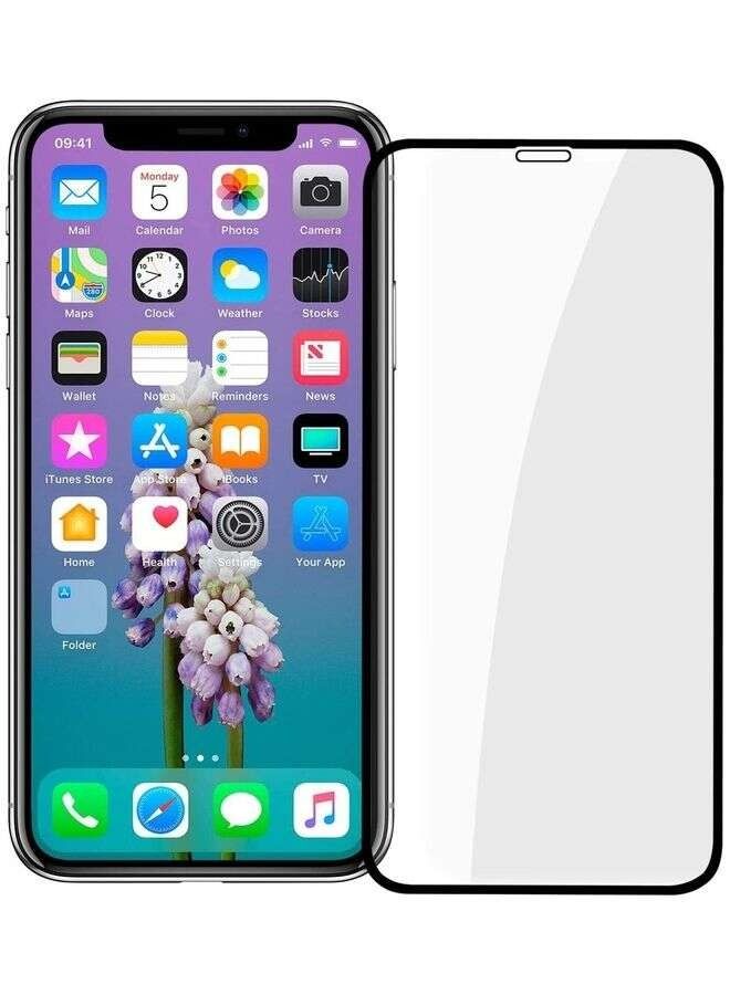 BORTONY Screen Protector Tempered Glass for Apple iPhone X/XS Black/Clear - Image 1