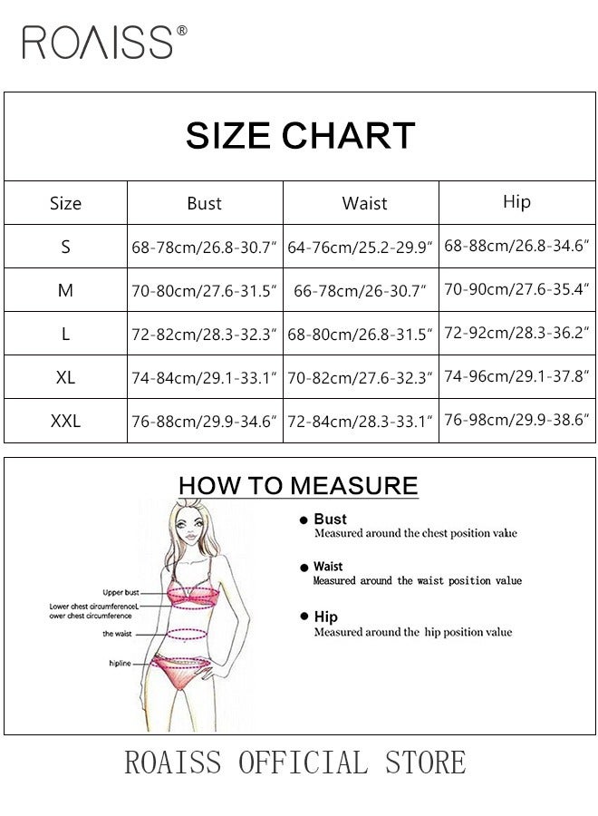 roaiss Patent Leather Hollow out Lingerie Set for Women 2 Pieces Tops Front with Buckles and Strappy Shorts Set Cool Slim Fit Skin Friendly Sleepwear Underwear Suit  - Image 5