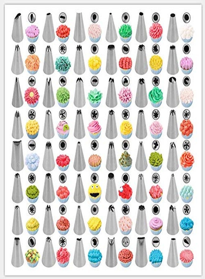 AISARCH 48-Piece Numbered Piping Tips, Cookie Icing Tips, Cookie Decorating Kit, Cake Decorating Tips for Cupcakes Cookies, Cake Supply Master Decorating Tip Set - Image 2