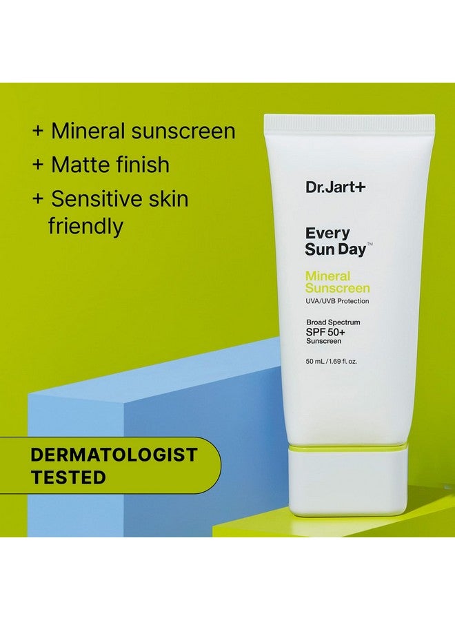 Dr.Jart+ Every Sun Day Mineral Sunscreen SPF 50+ for Face | Korean Skin Care, 1.69 Fl Oz - Image 2