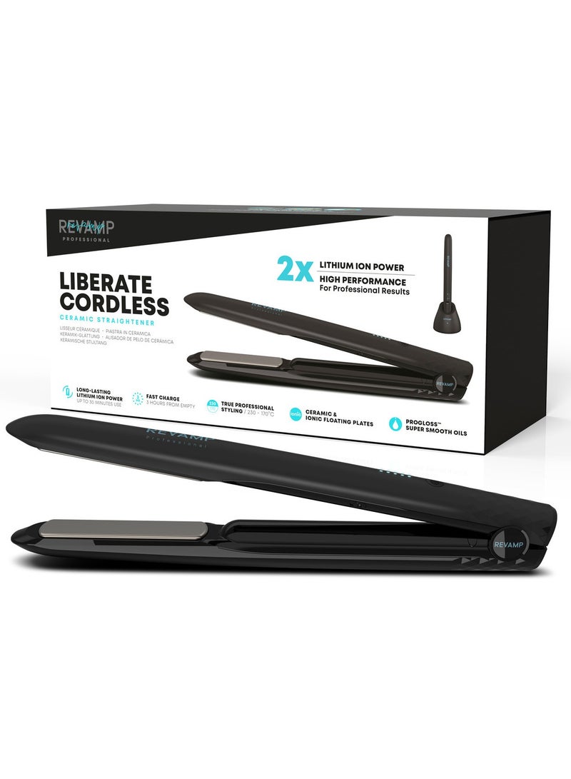 REVAMP Progloss Liberate Cordless Ceramic Hair Straightener - Image 1