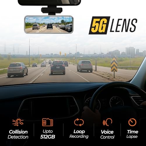 myTVS Dashcam Pro 4K Ultra HD Front & Rear DVR | WiFi, Super Night Vision, 125° Wide Angle, HDR, G-Sensor, Mobile App & Voice Control | 3.2” Screen | Supports Upto 512GB | 1-Year Warranty - Image 2