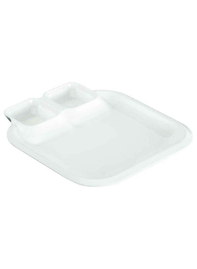 Top Pick Melamine Chip And Dip Serving Tray White