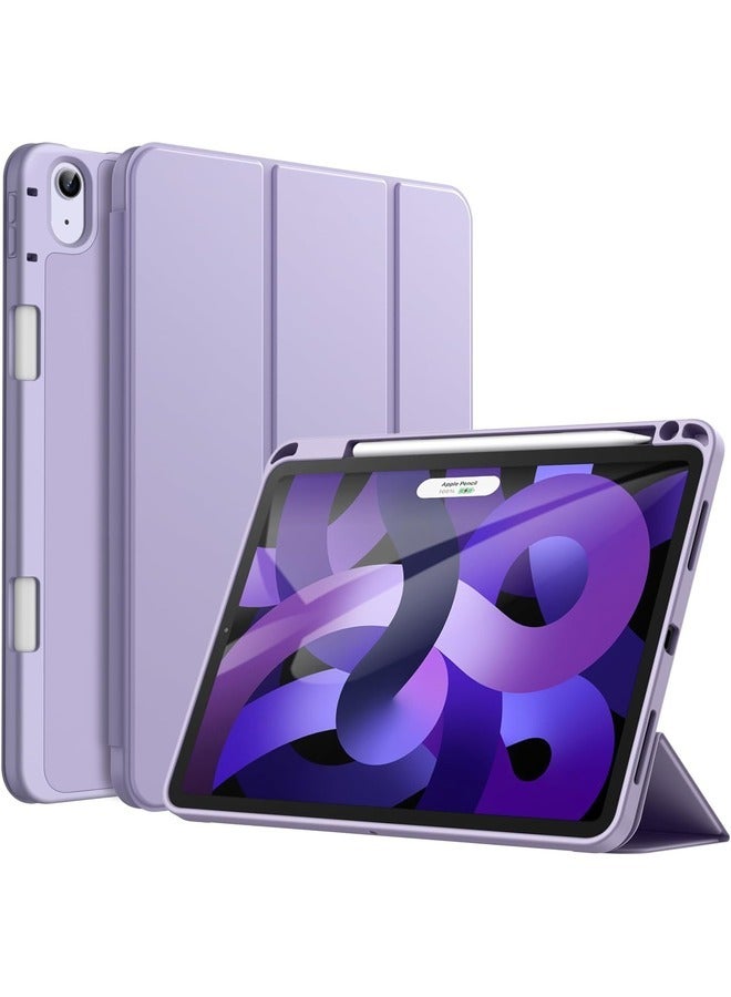 ELTRAZONE iPad Air 13" (M2) 2024 Purple Trifold Cover – Auto Wake/Sleep Feature, Pencil Holder, Soft TPU Back - Image 1