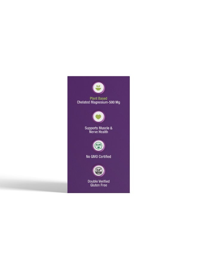 iRemedies iMagnesium 500mg Chelated – High-Absorption Magnesium Supplement for Muscle, Bone, and Nerve Health – 90 tablets - Image 5