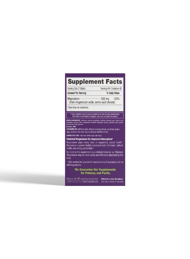 iRemedies iMagnesium 500mg Chelated – High-Absorption Magnesium Supplement for Muscle, Bone, and Nerve Health – 90 tablets - Image 4