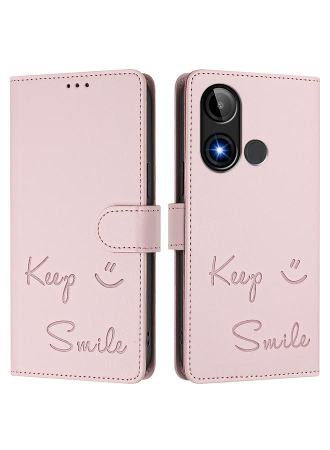 erorex Case For BLU C9 Smile Embossing RFID Leather Phone Case - Image 3
