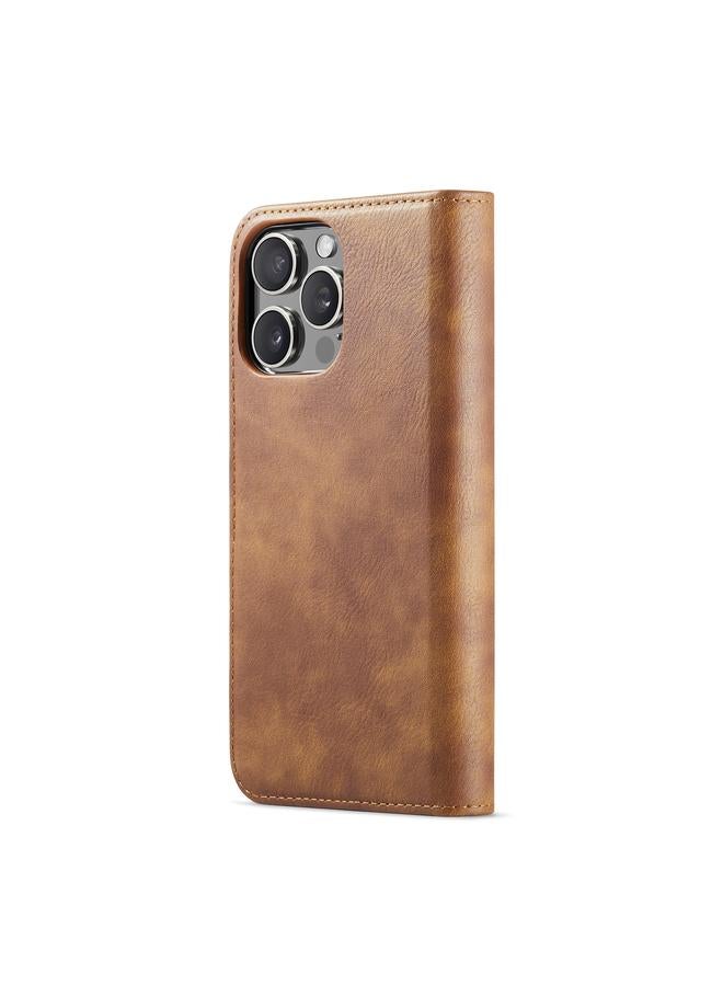 Dg Ming Case For iPhone 16 Pro Crazy Horse Texture Detachable Magnetic Leather Phone Case - Image 3