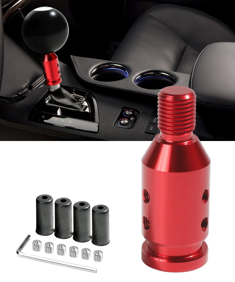 SUJADE YAKEFLY Universal Gear Shift Knob AdapterAluminum Alloy Automatic Shifter Adapter Car AdapterShifter Boot Retainer Stick Connector for NonThreaded Manual M12x125 Red 299PDTPJ001 - Image 3