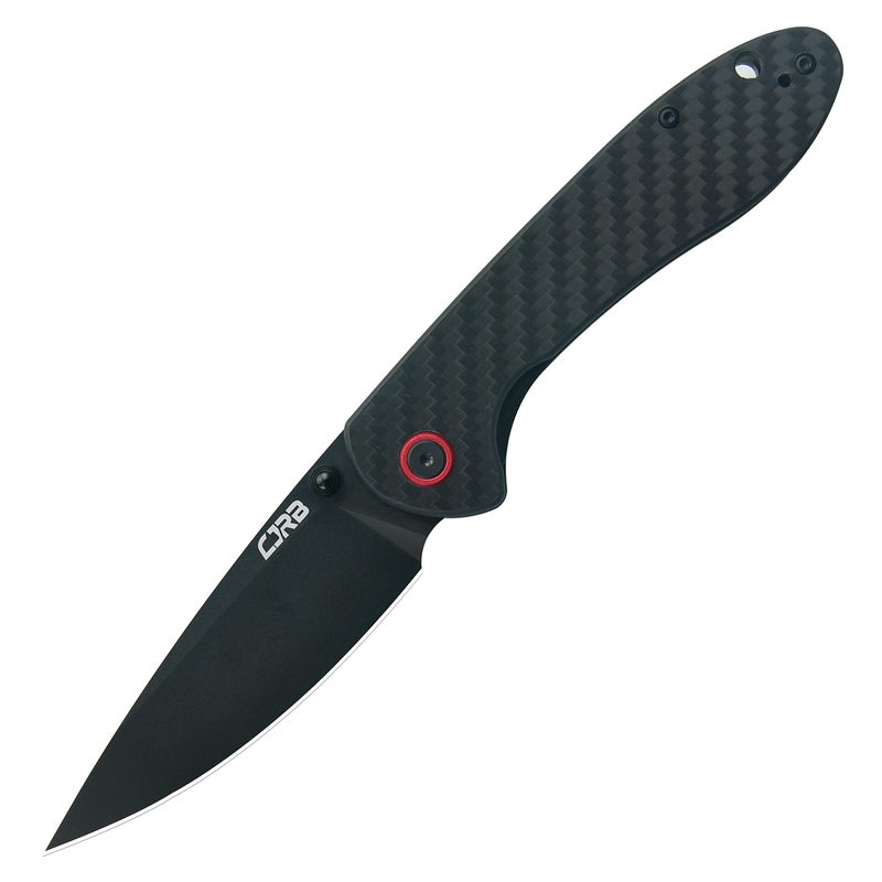 CJRB CUTLERY سكين طي CJRB CUTLERY فيلدسبار (J1912) شفرات فولاذ AR-RPM9 مسحوق أسود PVD مقبض من ألياف الكربون سكين جيب سكين EDC، مقبض من ألياف الكربون - Image 1