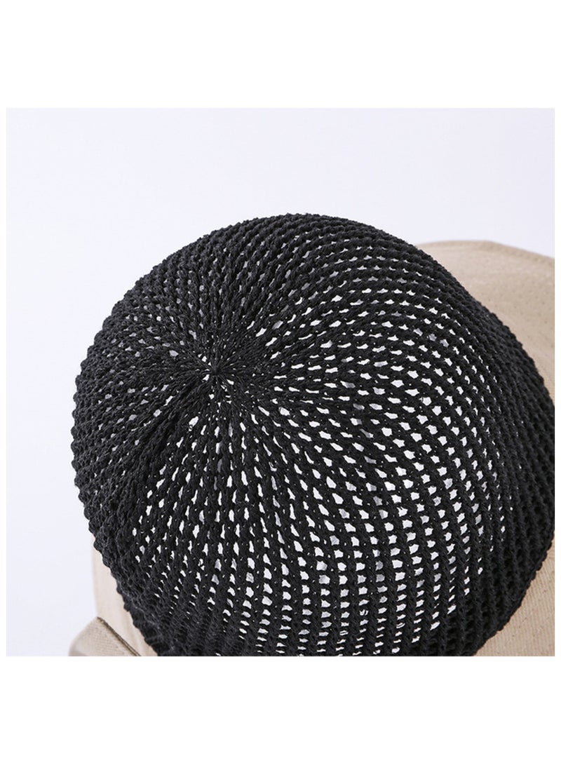 قبعة نسائية للشمس قابلة للطي قبعة شاطئية قابلة للطي قبعة صيفية بعقدة مع حبل للرياح - Image 3