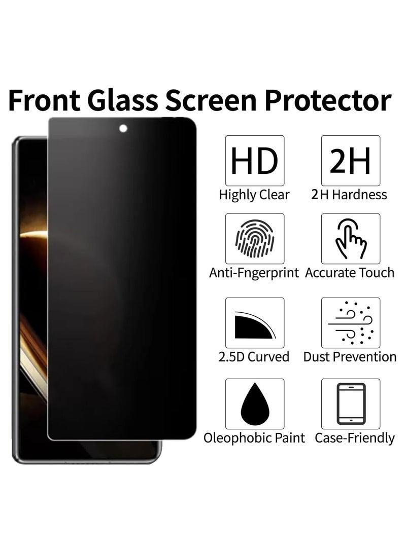 general [1+1] Privacy Hydrogel Screen Protector for Honor Magic V3 5G (2024), Exterior and Interior, Peep TPU Screen Protector, Scratch Resistant, Easy to Install - Image 2